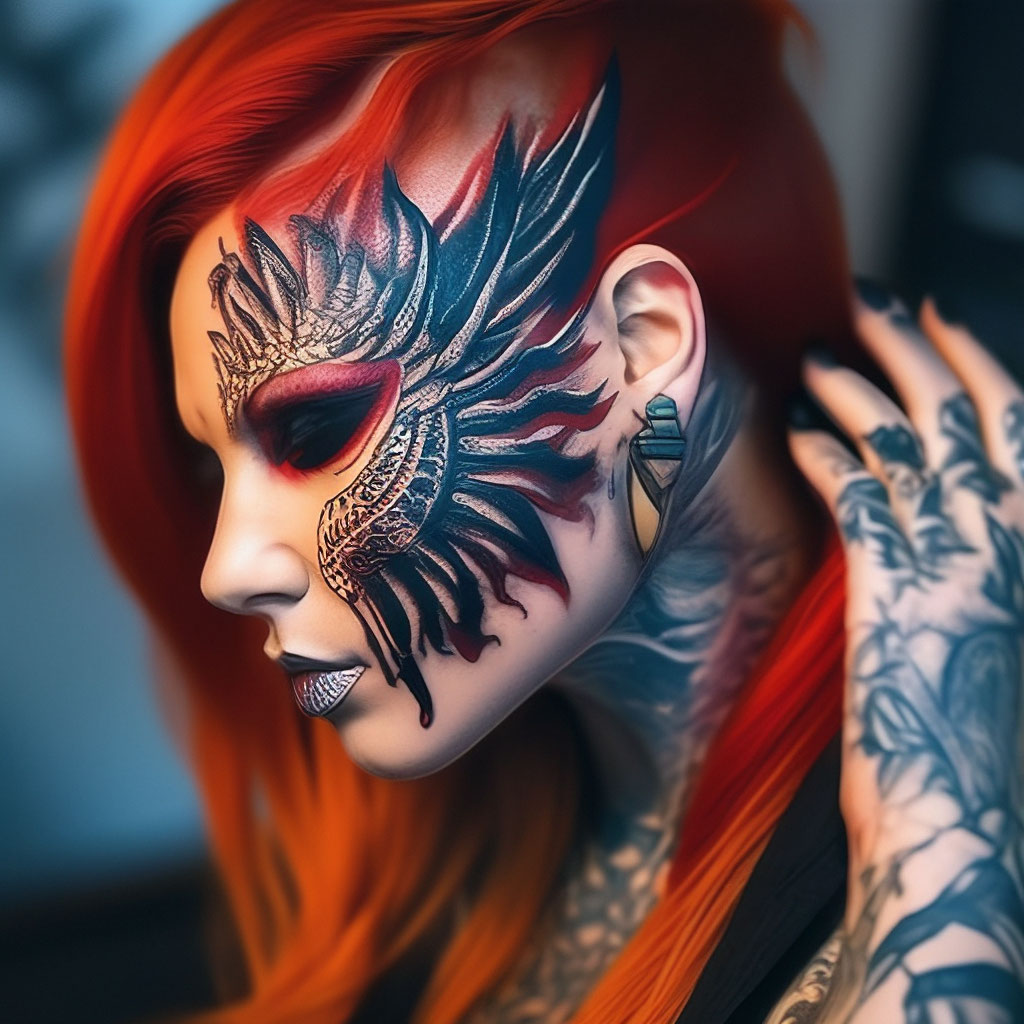 Татуировки на лице: и модно и странно, 100+ идей, эскизов
