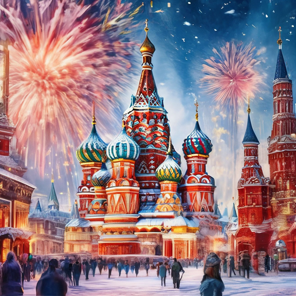 «Зимний праздничный замок рококо на …» — картинка создана в Шедевруме