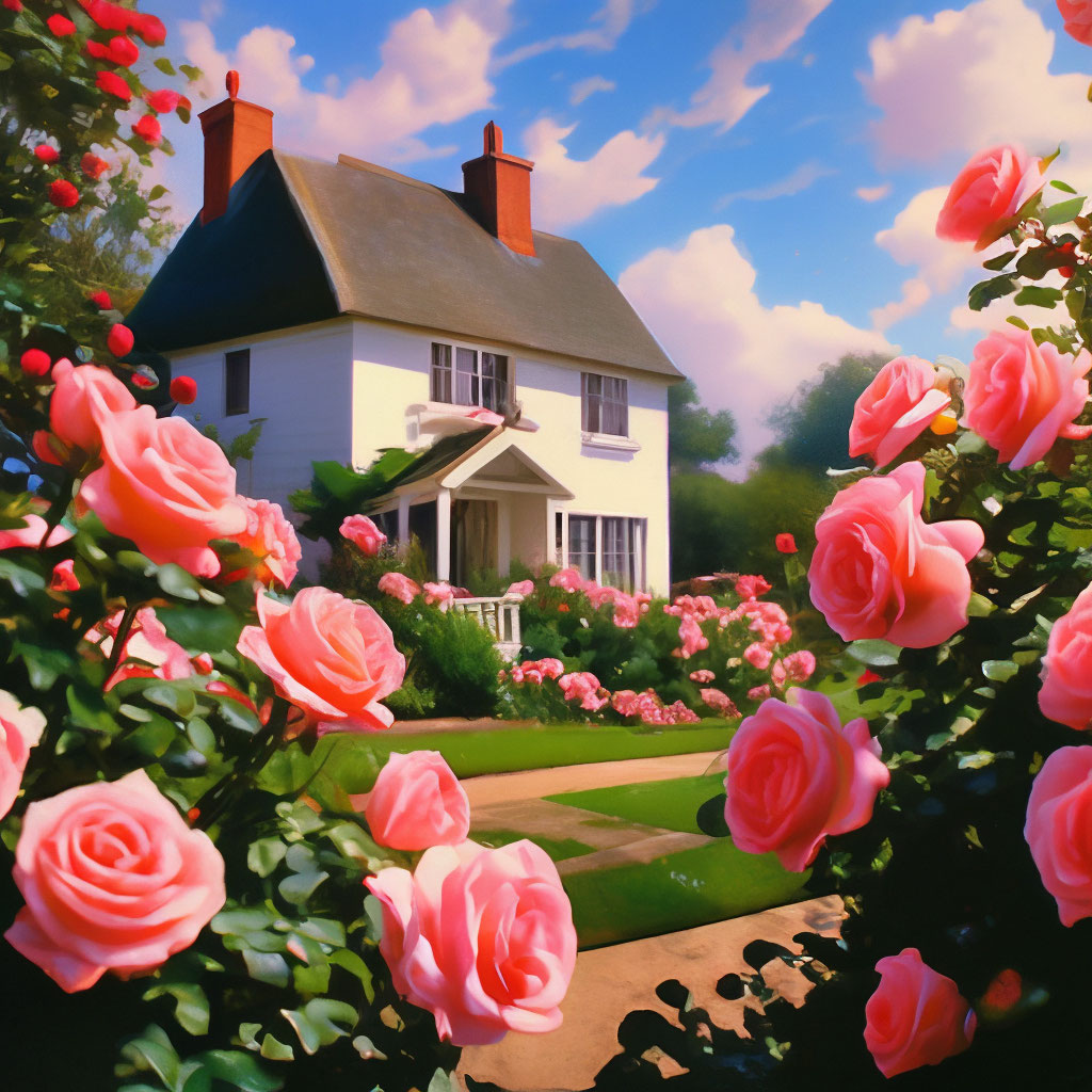 Розы вокруг дома - фото