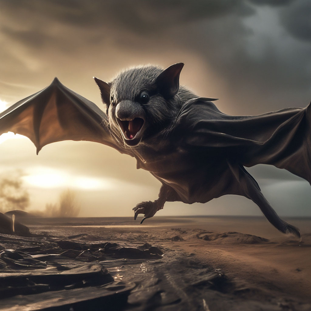 Страшная летучая мышь мутант» — создано в Шедевруме