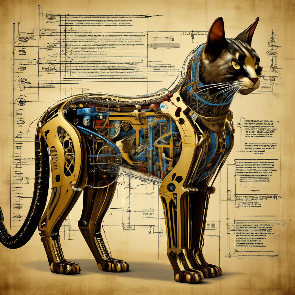 Кот схема, механический кот, …» — создано в Шедевруме