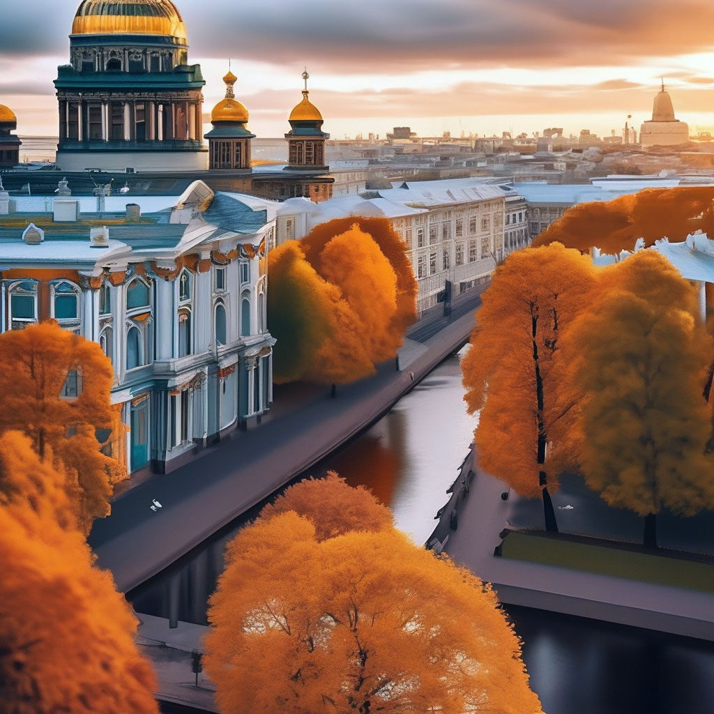 Любимый город, Санкт Петербург, осень…» — создано в Шедевруме