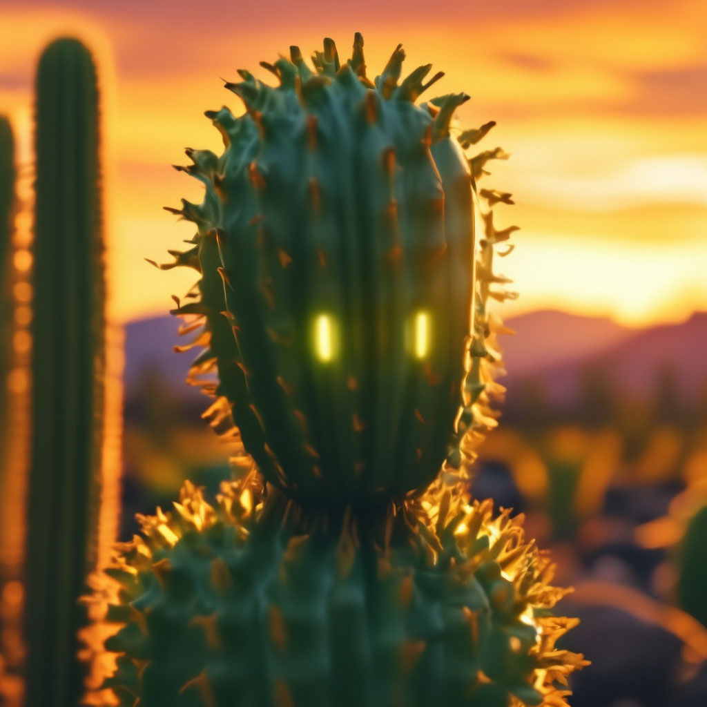 Cactus computer: иллюстрации