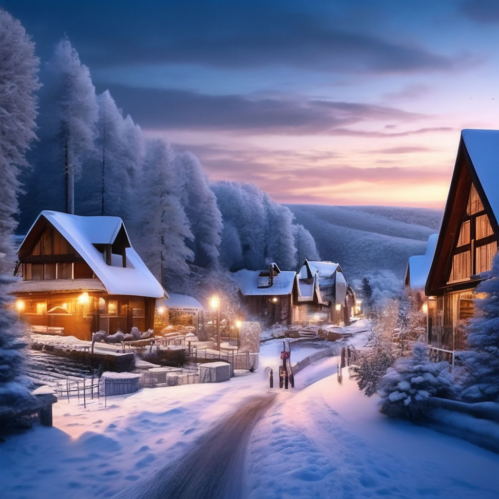Зима в деревне (61 фото)