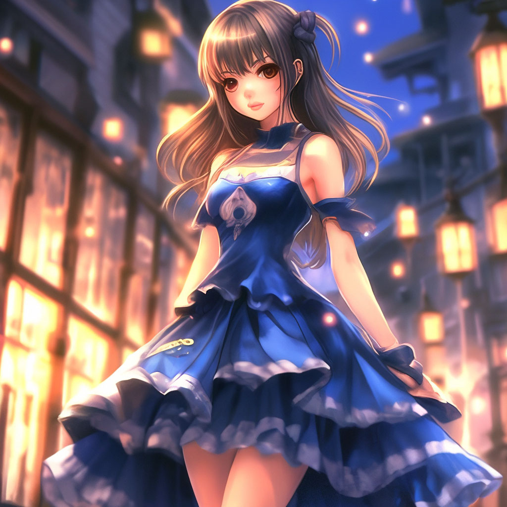 Anime girls in dresses\