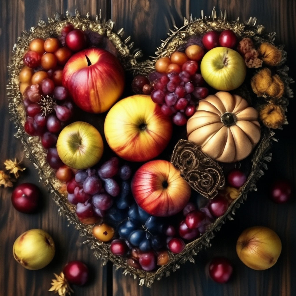 Сердце из фруктов (52 фото)