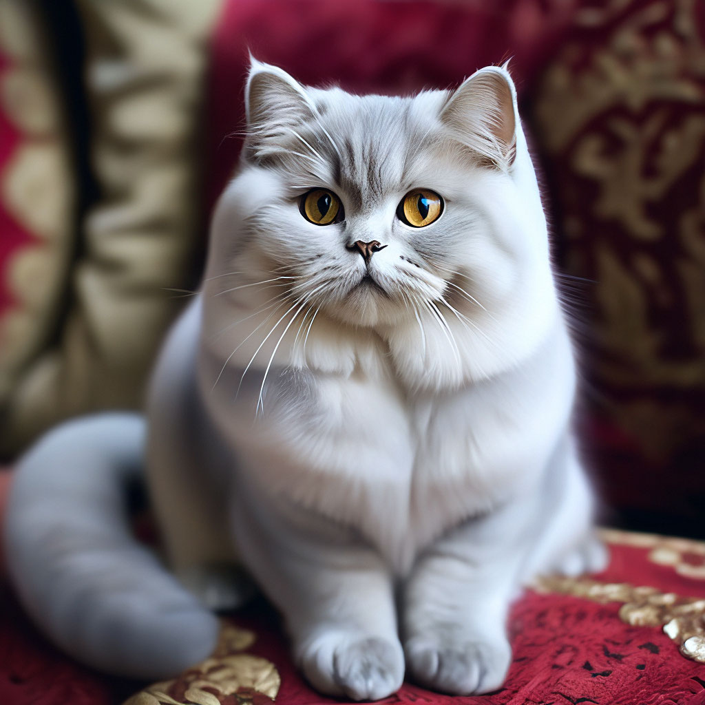 Кошка серебристая британская шиншилла» — создано в Шедевруме