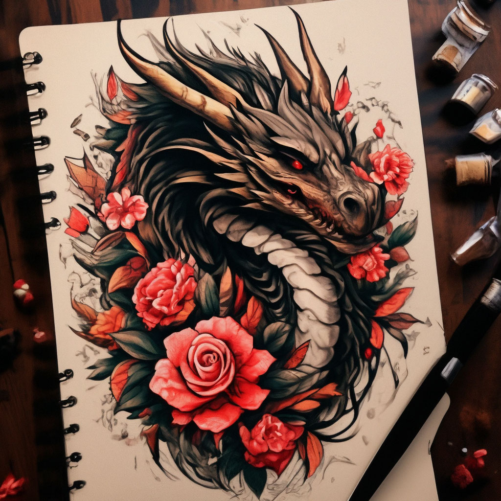 История дракона в татуировке
