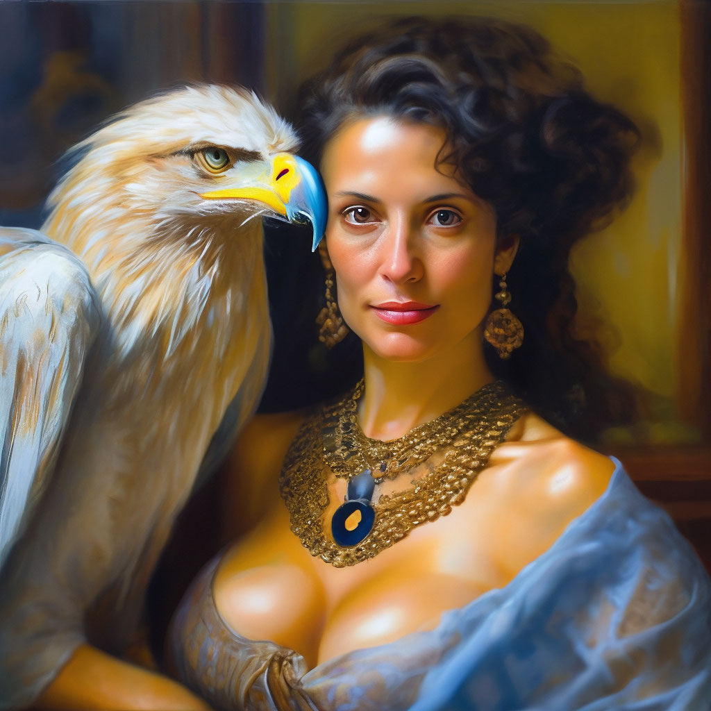 Женщина и орел