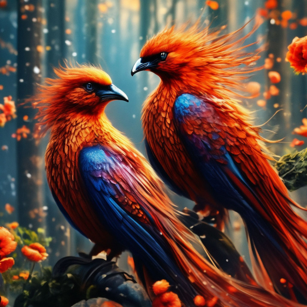 Цветы и краски «Жар-Птицы».