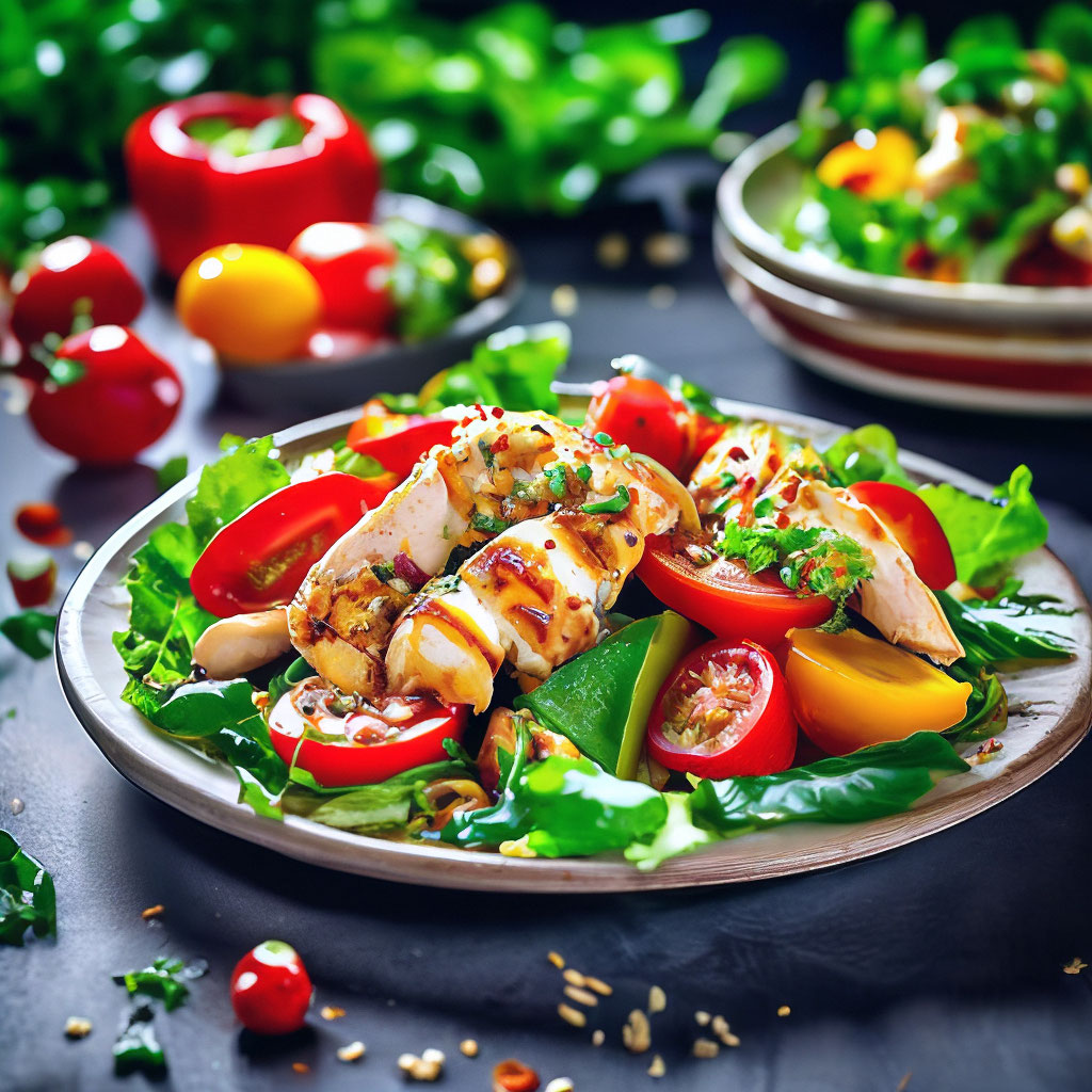 Салат с курицей и помидорами – классическое лакомое блюдо: рецепты с фото и видео