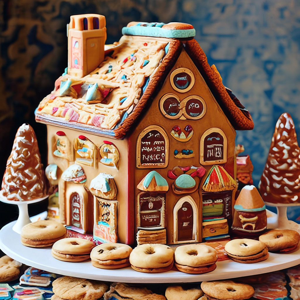 Творожный домик из печенья