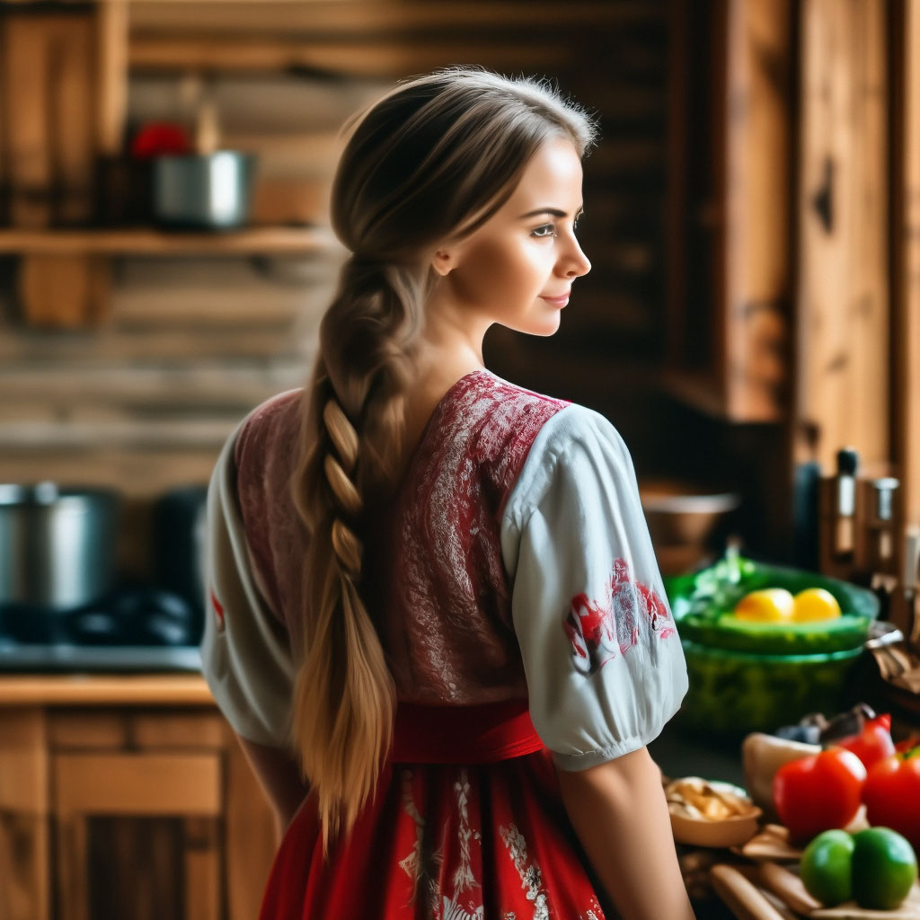 Стоковые фотографии Молодая Девушка В Кухне премиум-класса