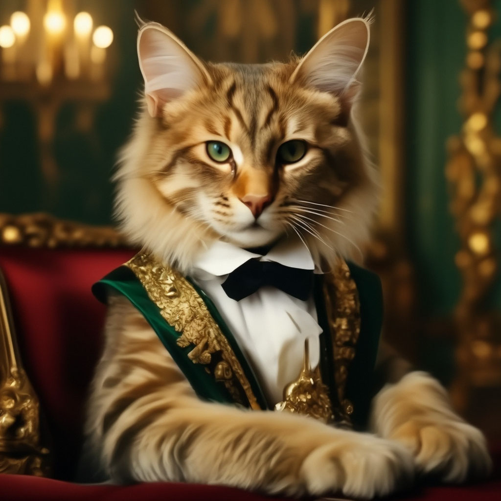 Очень богатый немецкий кот айтишник» — создано в Шедевруме