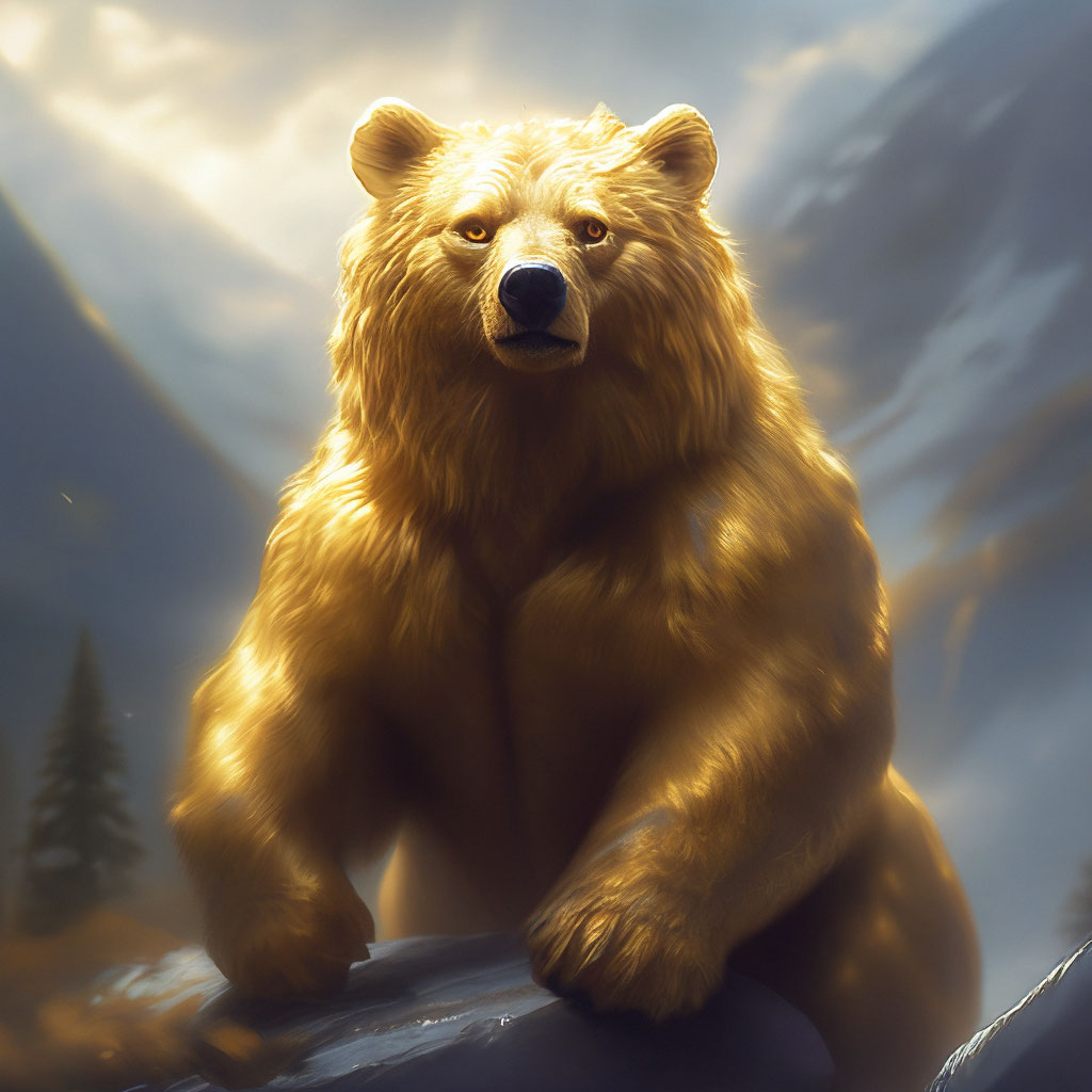 "Golden bear" - image created in Shedevrum.