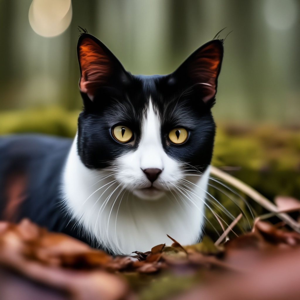 Трехцветная кошка, морда наполовину с…» — создано в Шедевруме