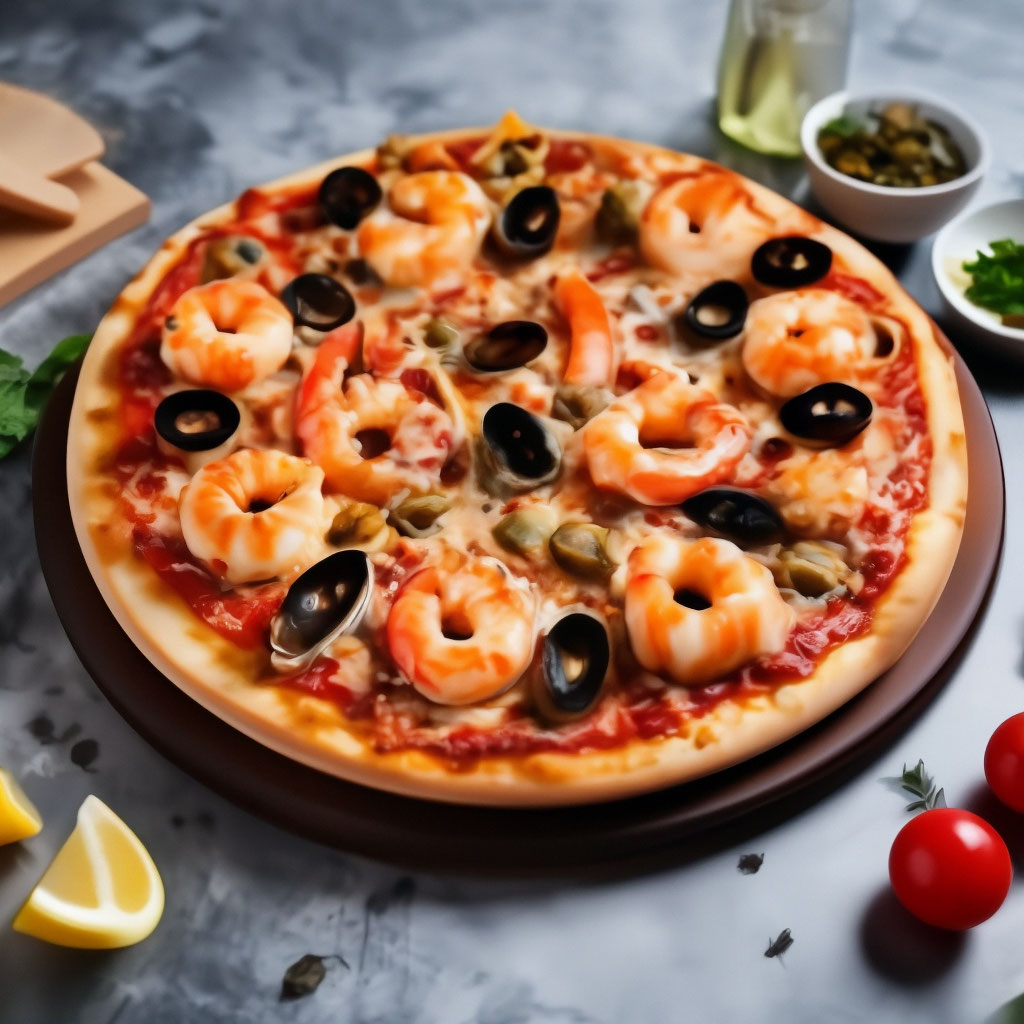 Пицца с мидиями и креветками — рецепт с фото