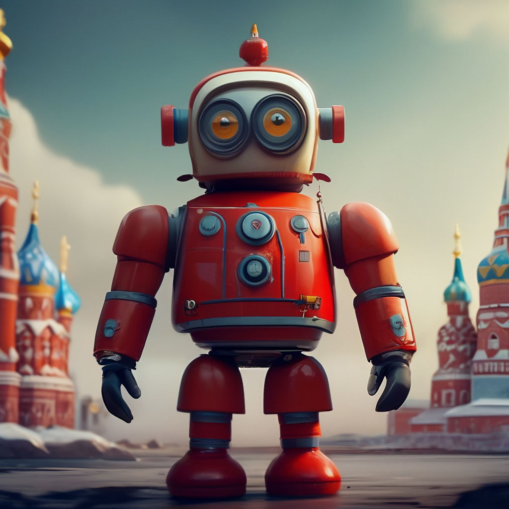 Робот В Стиле Союзмультфильма, …» — Создано В Шедевруме