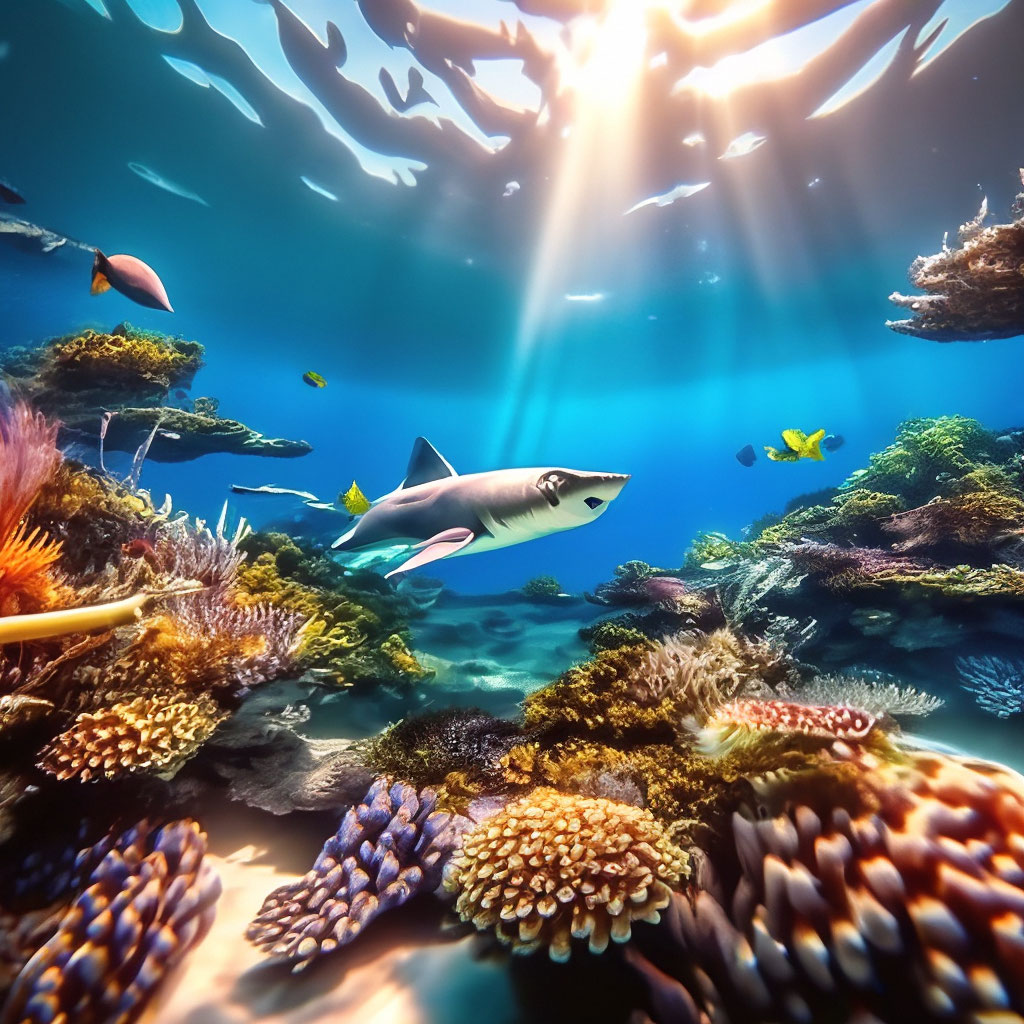 Картина по номерам New World «Рыбки на дне моря»