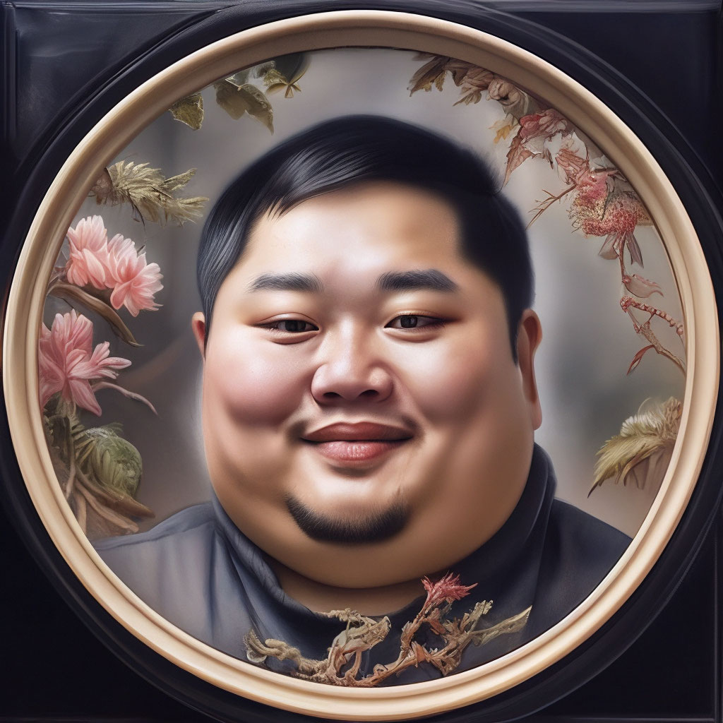 «Рама круглая паспарту темный портрет…» — создано в Шедевруме