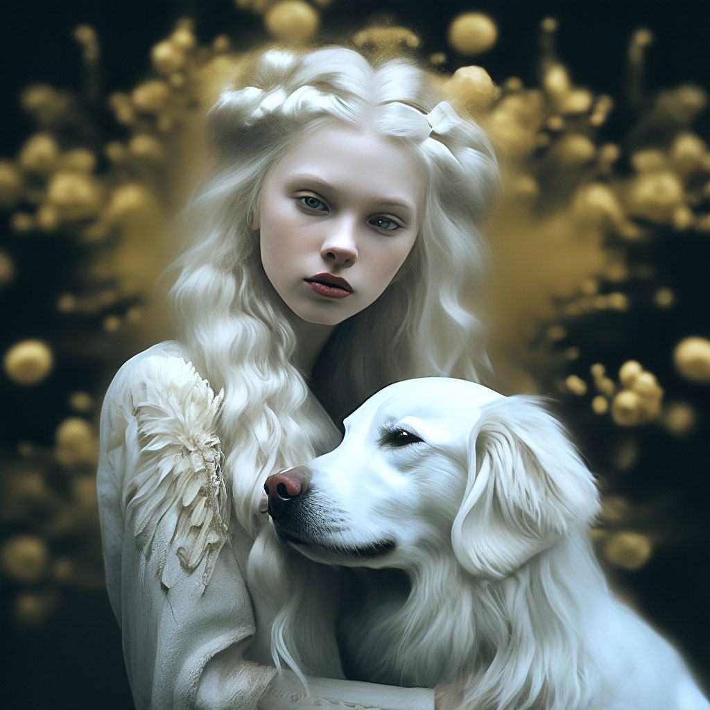 Hermosa, extraña, chica albina, …» — создано в Шедевруме