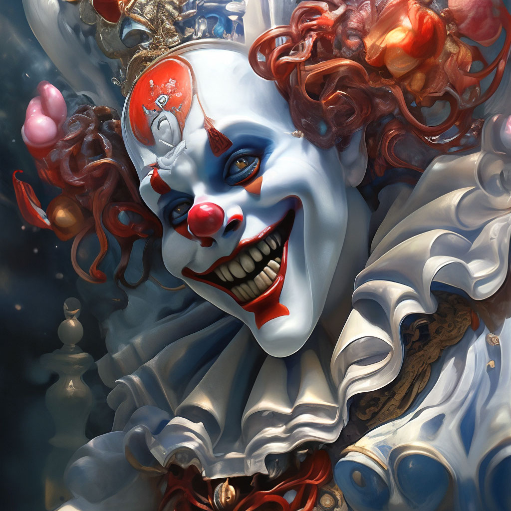 Злой клоун: изображения без лицензионных платежей
