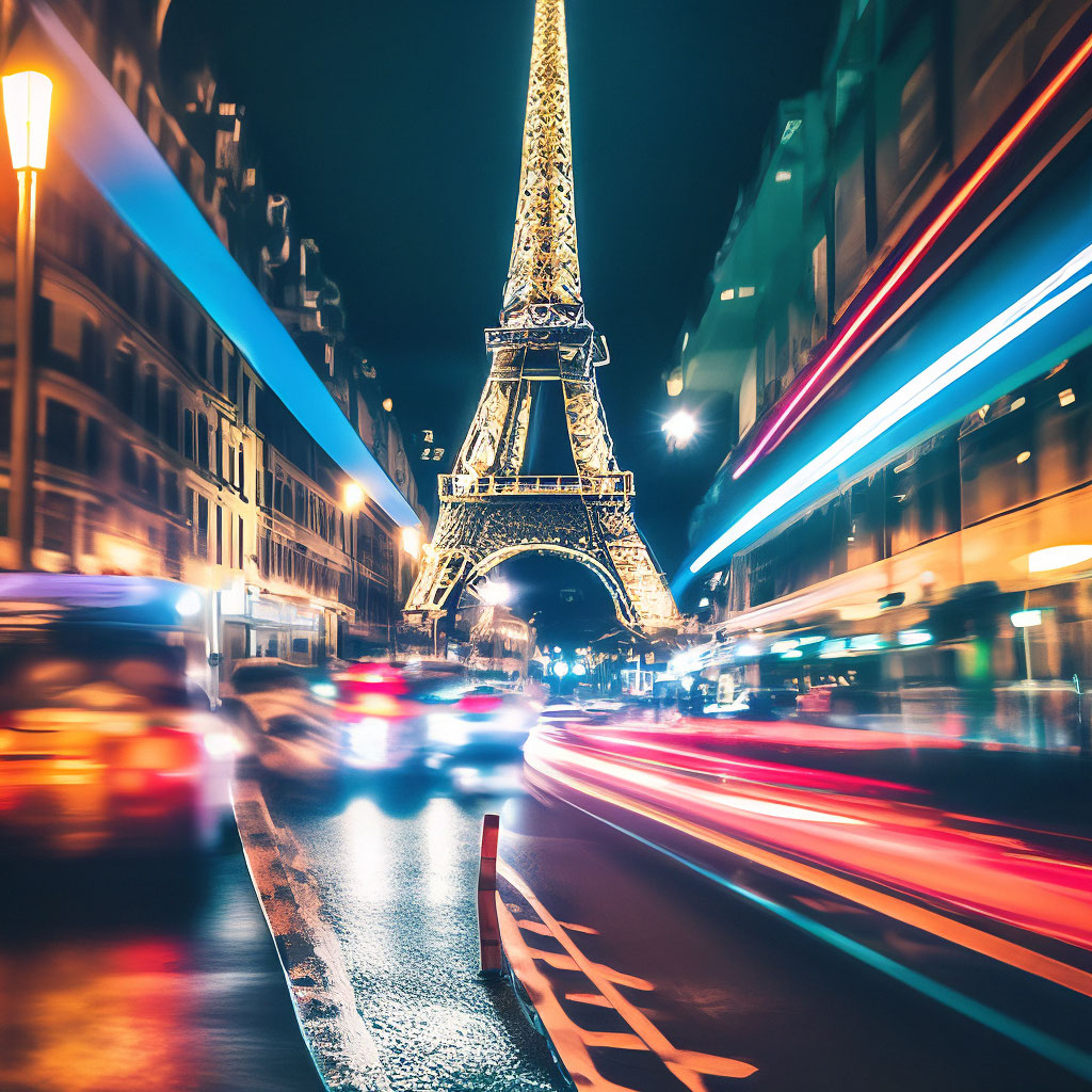 Фото ночной Париж, фотографии ночного Парижа