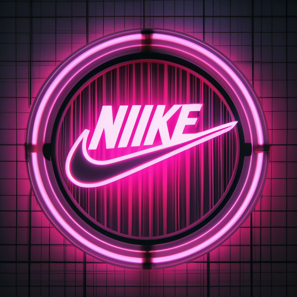 Nike logo neon best sale