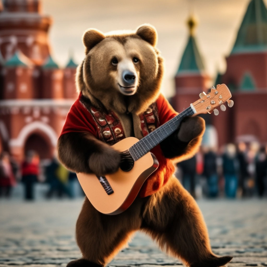 «Бурый мохнатый сильный медведь с …» — создано в Шедевруме