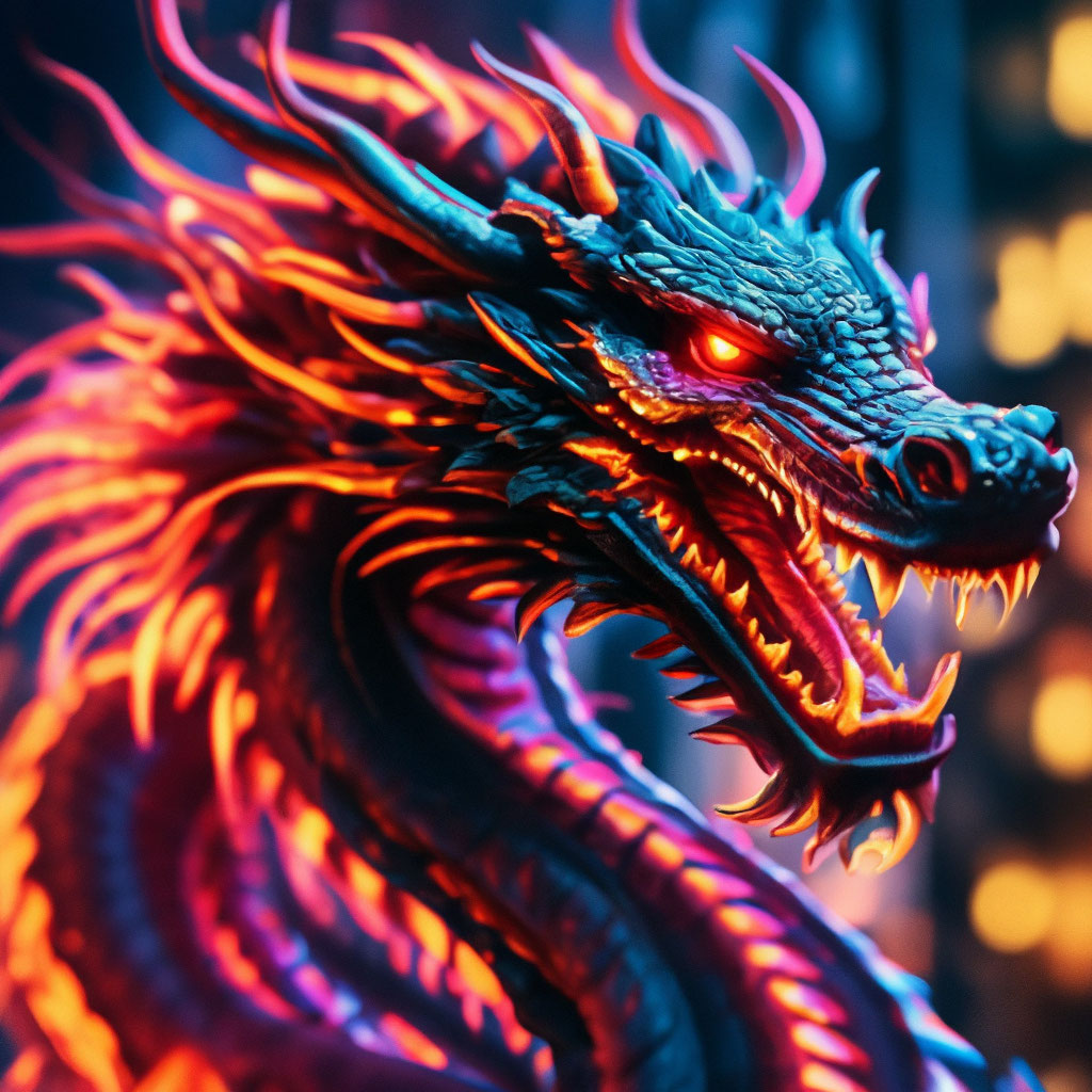 Длинный дракон (китайский дракон), в…» — создано в Шедевруме