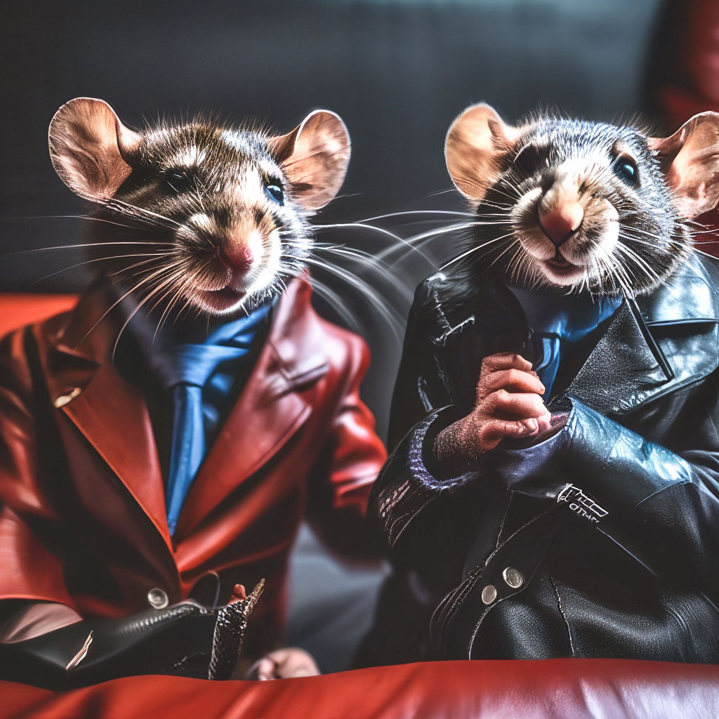 Крыса, одетая в костюм бизнесмена, генерирующий ии | Премиум Фото