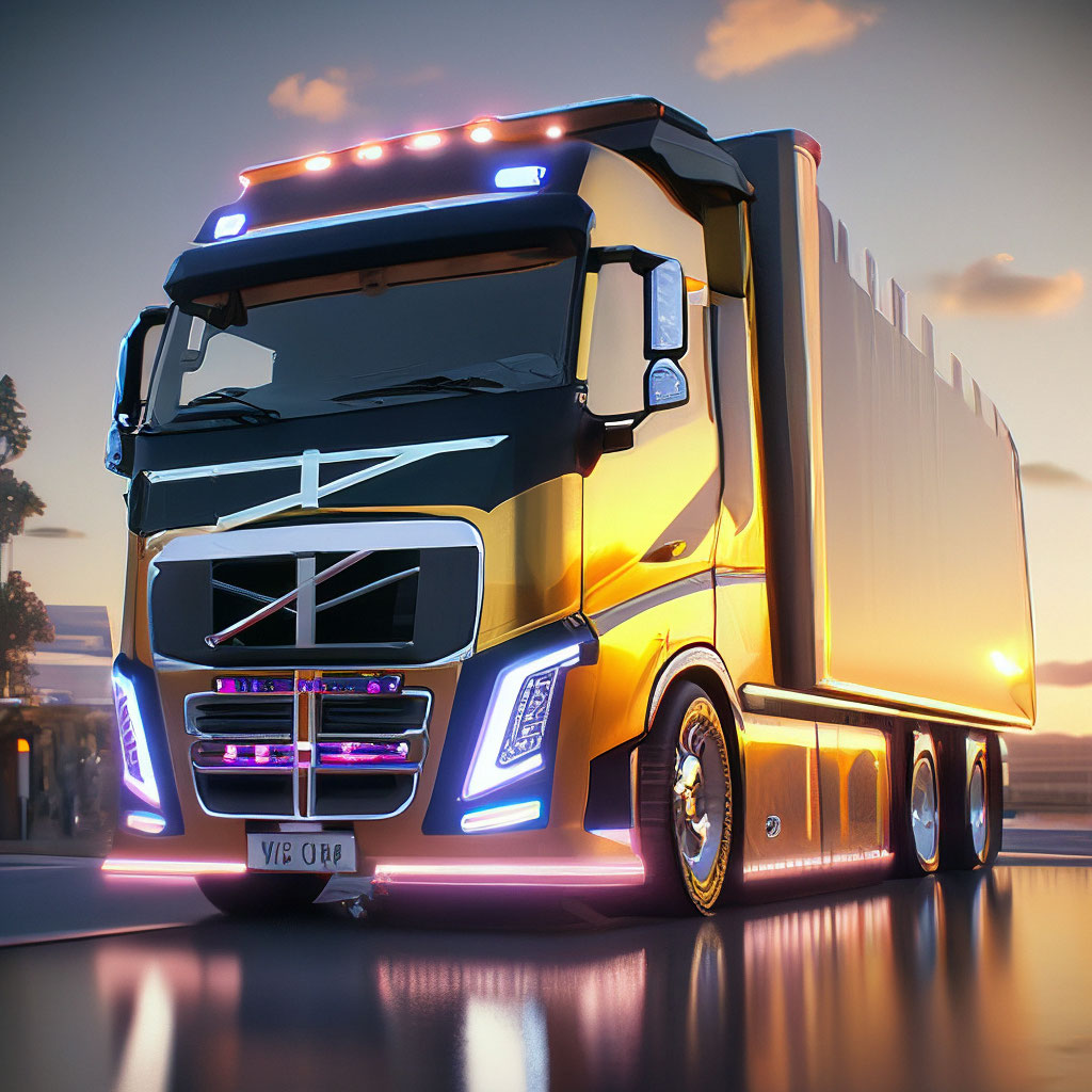 Volvo fh16 cybertruck, cyber …» — картинка создана в Шедевруме