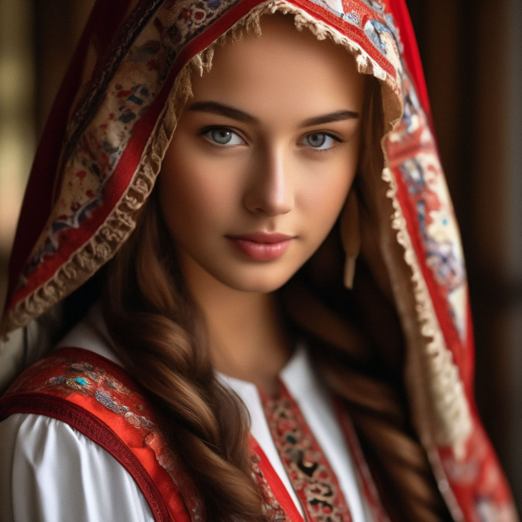 Русская красивая скромная милая …» — создано в Шедевруме