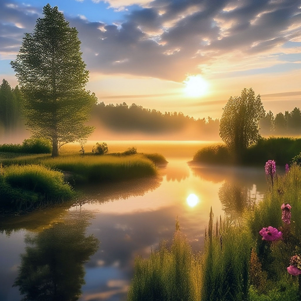 «🌄Утро. Природа. Реалистично. Фото. Красиво.» — картинка создана в ...