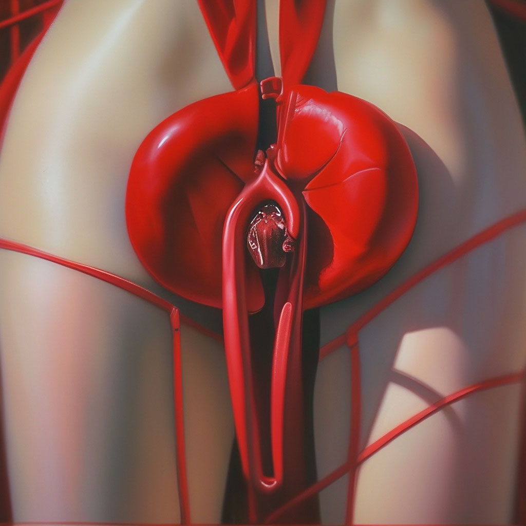 Голая кожа женский орган красные …» — создано в Шедевруме