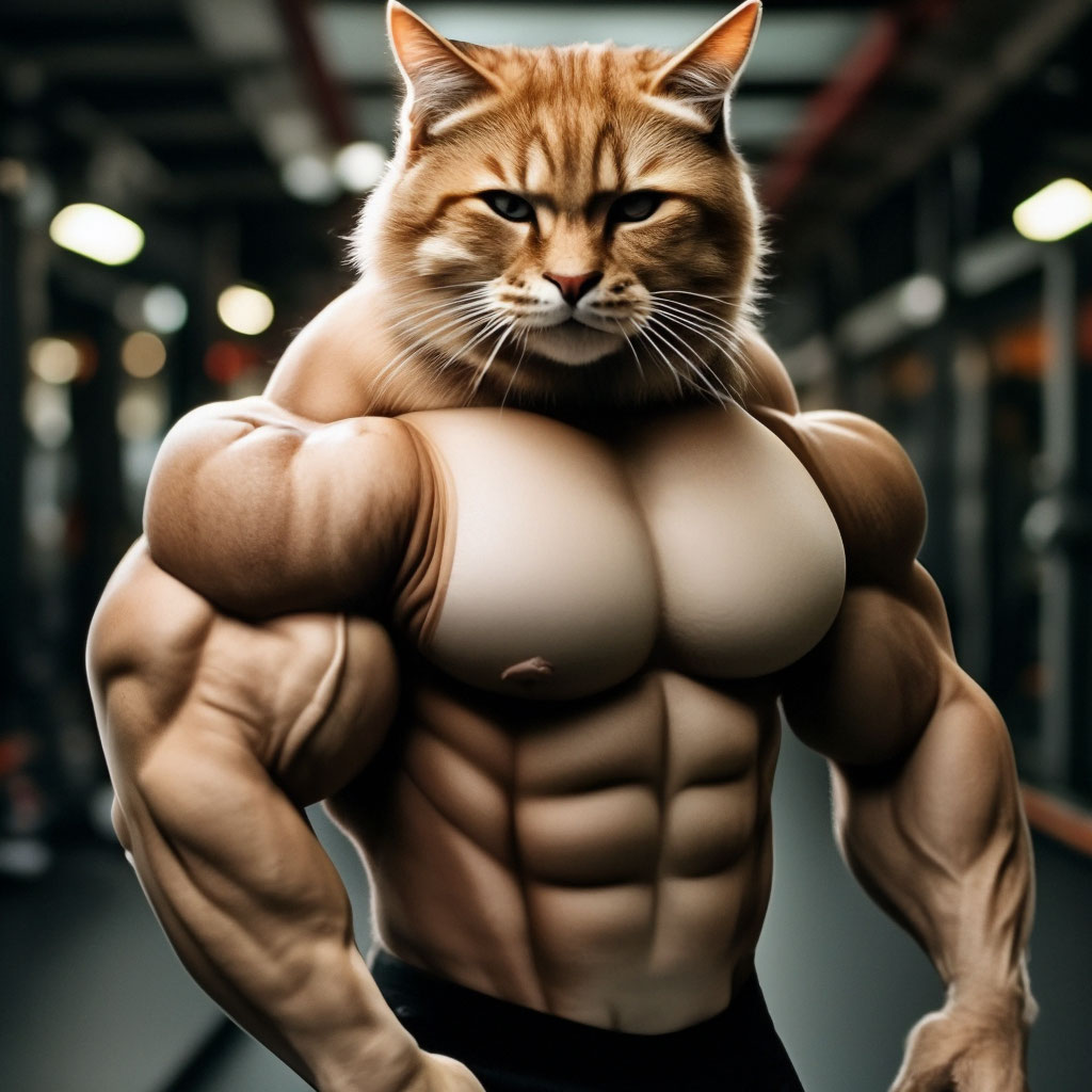 Накаченный кот