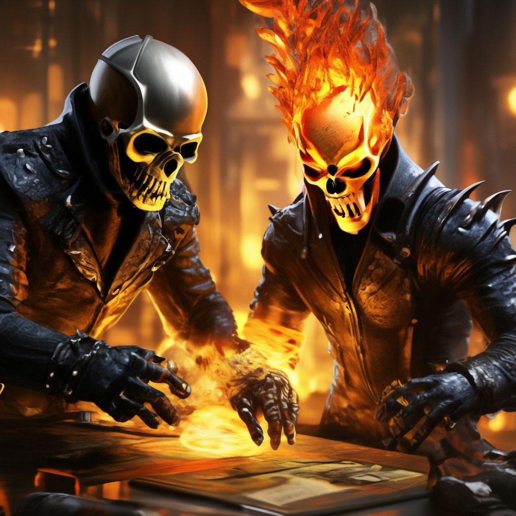 Призрачный Гонщик И Скорпион Играют …» — Создано В Шедевруме