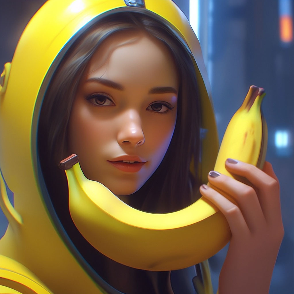 Красивая брюнетка засунула в писю банан