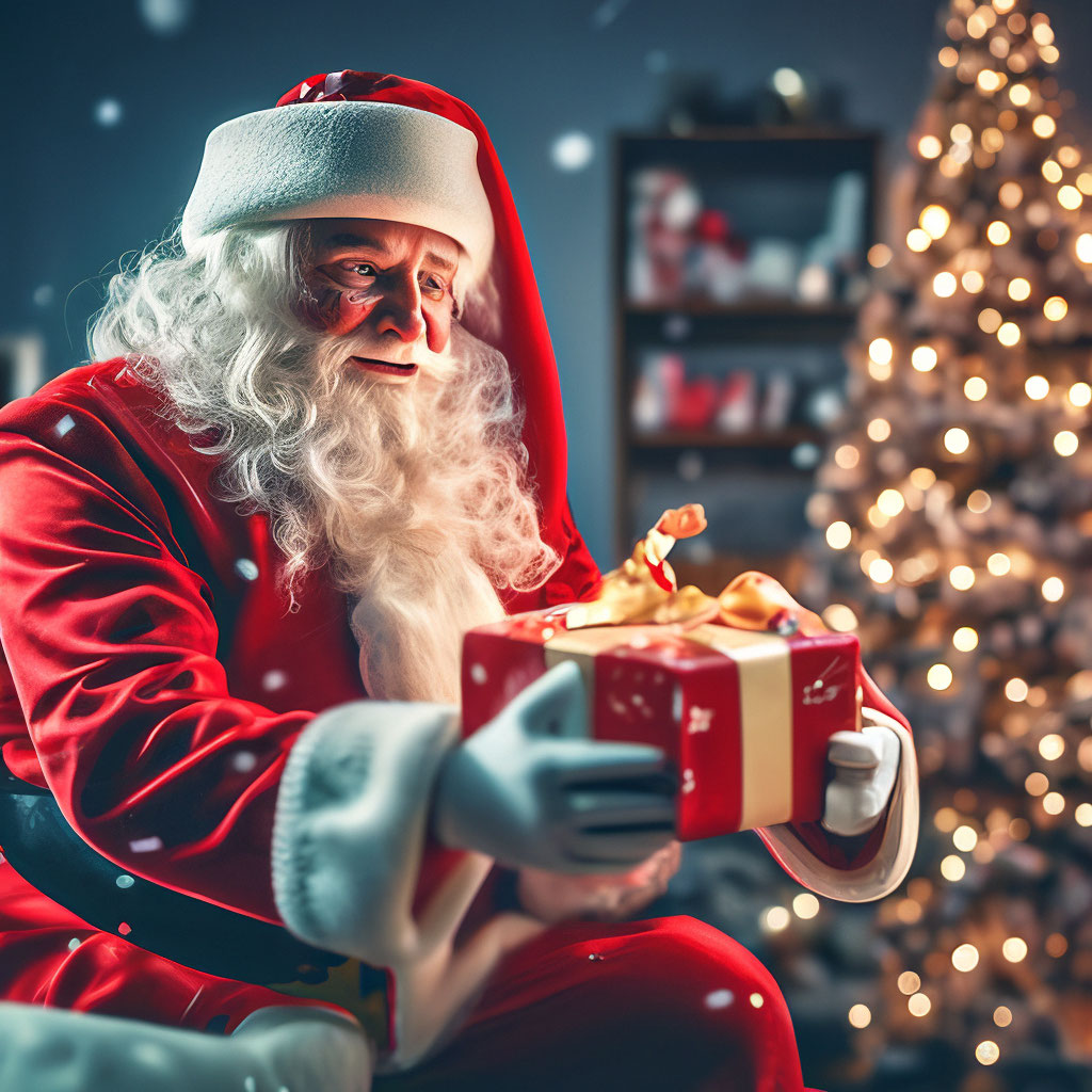 Christmas Photo Album Santa Claus HOLDS 100 PICTURES