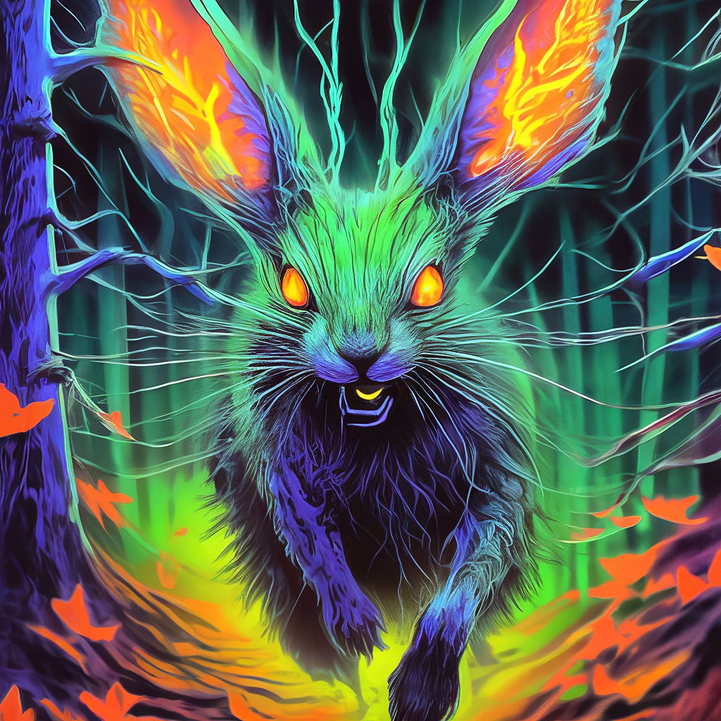 Красивая картинка Страшный заяц