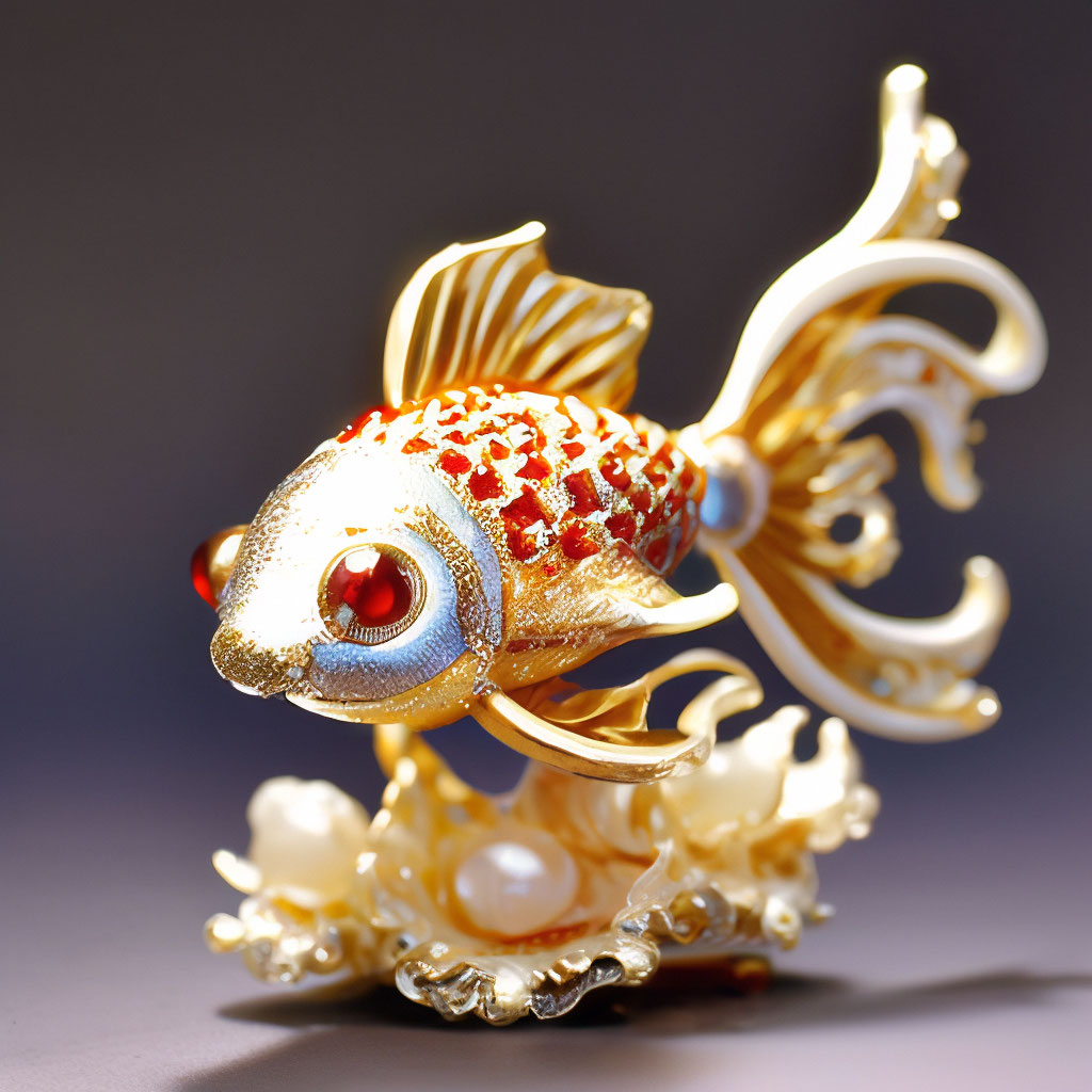 Сувенир «Золотая рыбка», 6×3×4,5 см, с кристаллами Сваровски купить за рублей - Podarki-Market