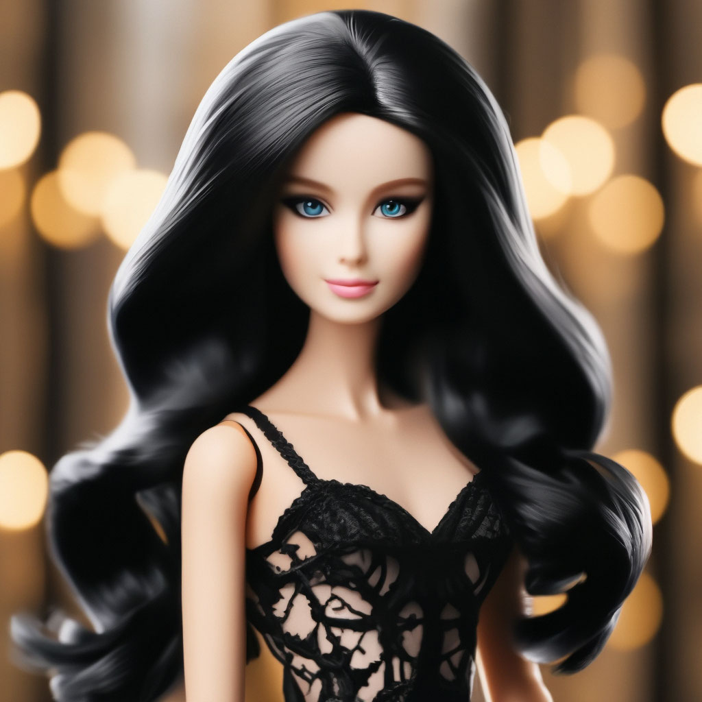 Dark haired barbie doll on sale