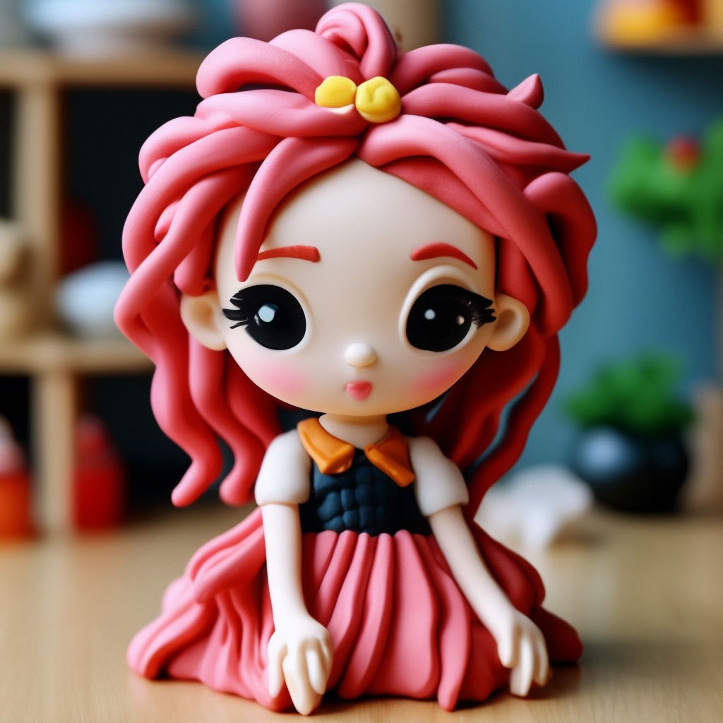 Наборы с пластилином Kiki Кукла-магнит из воздушного пластилина Оливия