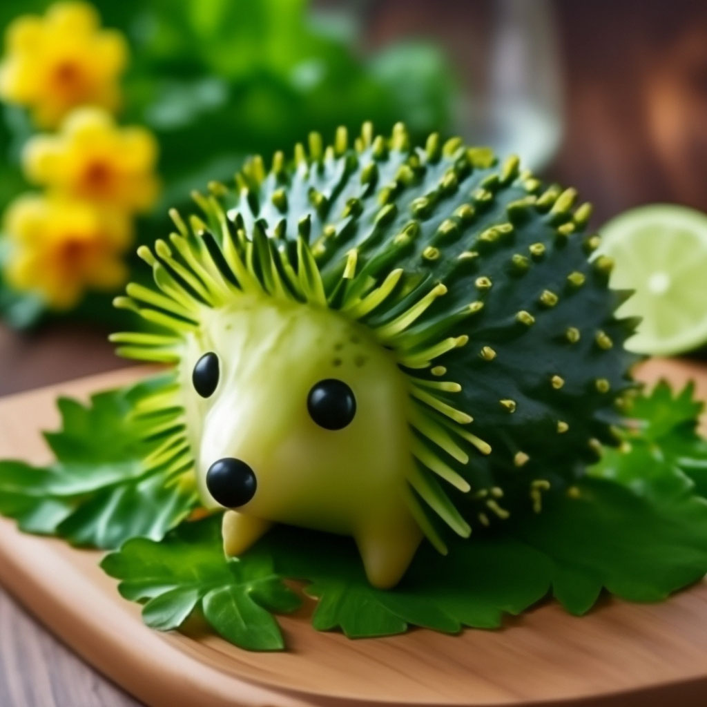 Ежик из кабачка