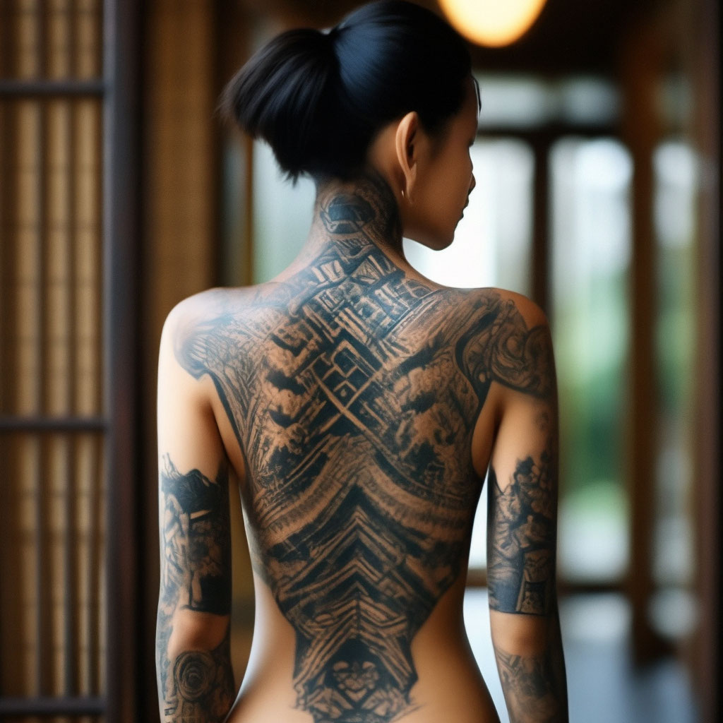 Японские татуировки женские (59 фото)