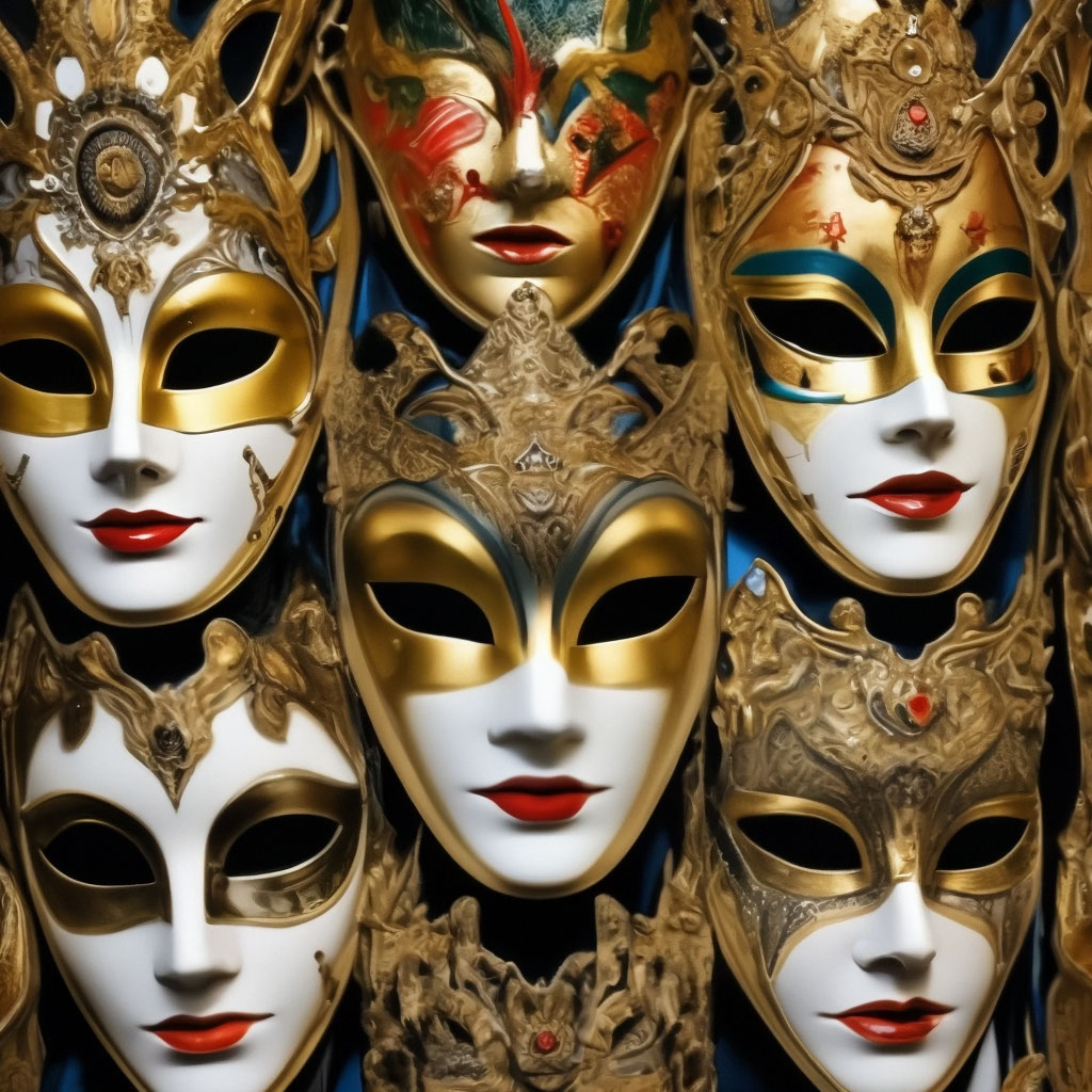 Карнавальные маски Геодом своими руками «Новый год» 4 образа