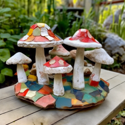 «Plaster garden figure mushrooms in patchwork technique» — video ...