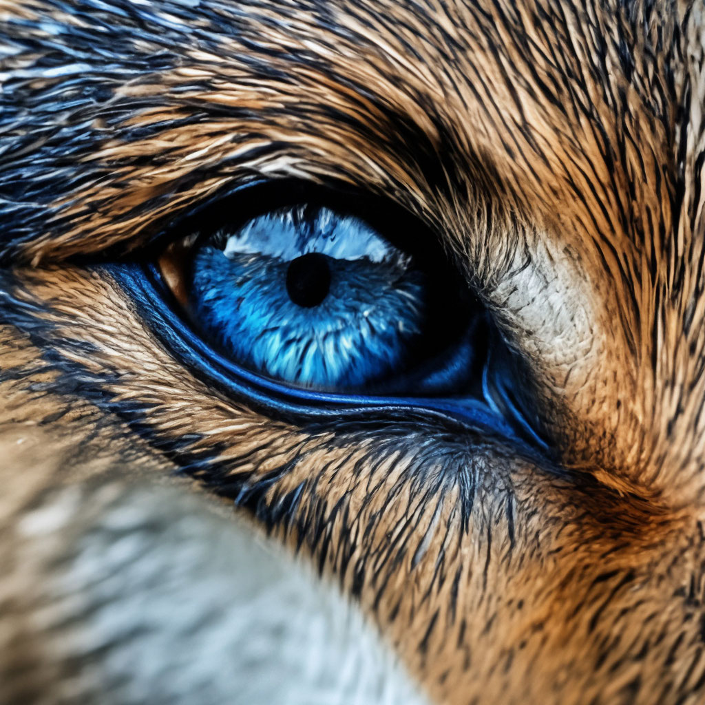 Волчий взгляд. Голубой тщательно …» — создано в Шедевруме