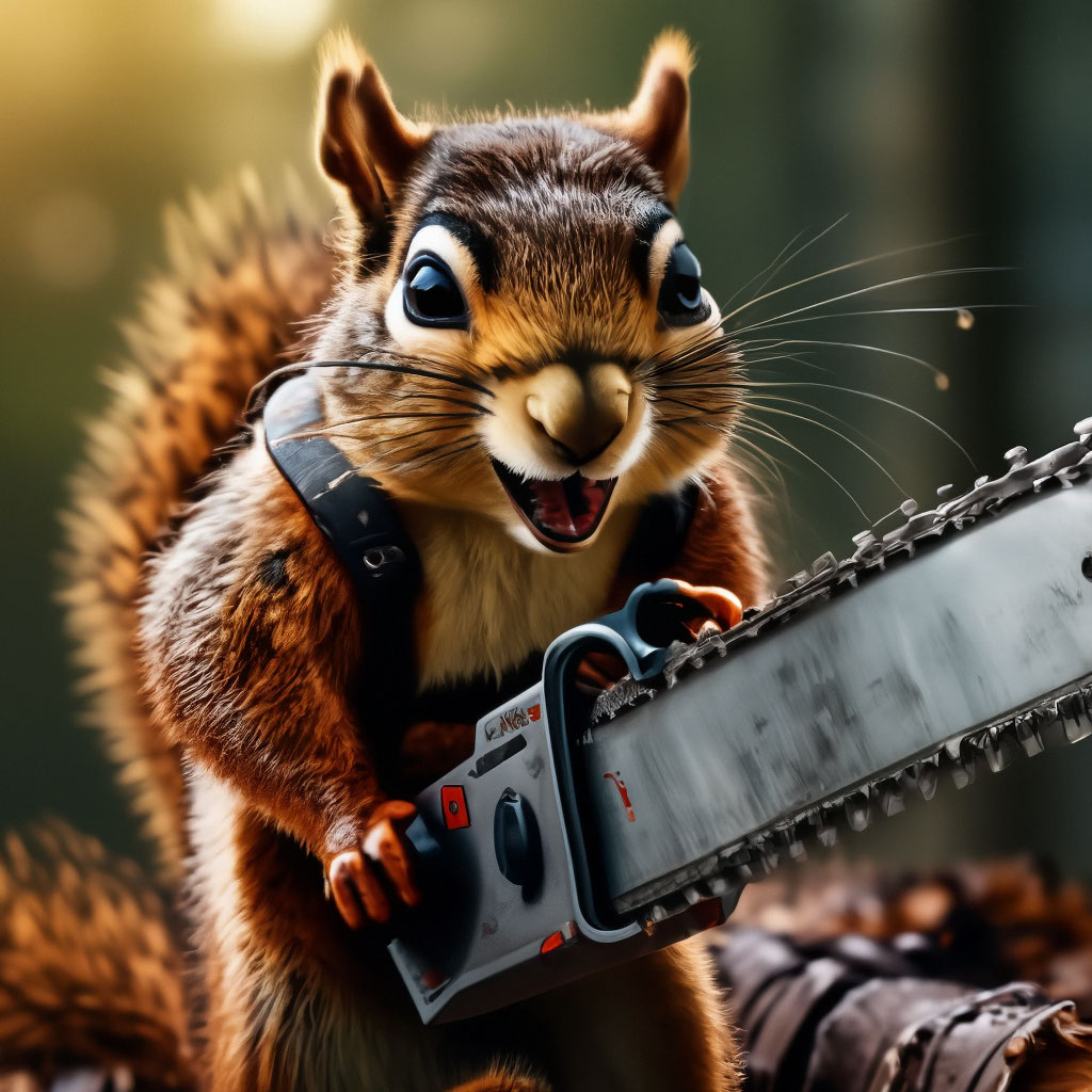 Squirrels With Chainsaws Squirrels | Max Ellis Photography
