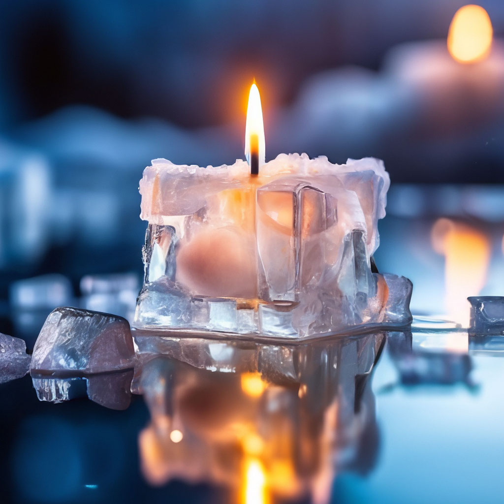 Как сделать свечу из льда